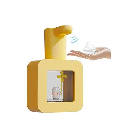 Distributeur Automatique de Gel Hydroalcoolique à Capteur Infrarouge, Chargeur USB, Mousse Savon Mains Intelligent, 500ml, Blanc (1/3)