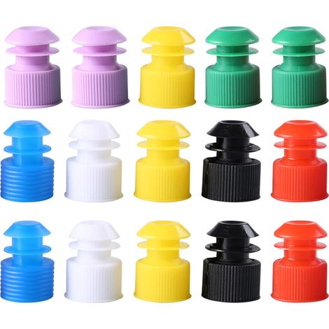 Bouchons tubes à essai en plastique solide 12 mm lot de 100 unités (1/5)