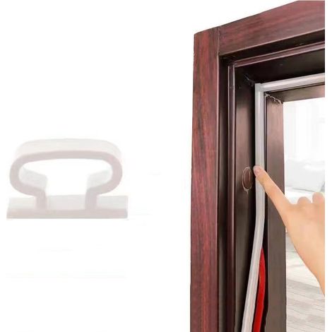 Joint de porte antivol, joint de couture de porte auto-adhésif coupe-vent et insonorisé, 106mm, blanc 10M (1/5)