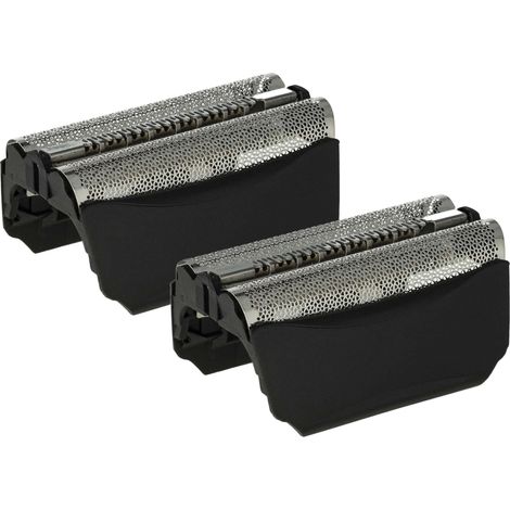 vhbw 2x Doppelscherfolie Ersatz für Braun 51B, 51S für Elektrorasierer + Rahmen, schwarz