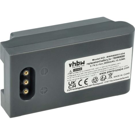 vhbw Battery Replacement for Höft & Wessel FBHW26582 for Mobile Computer PDA Scanner (3600 mAh, 3.7 V, Li-Ion) (1/4)