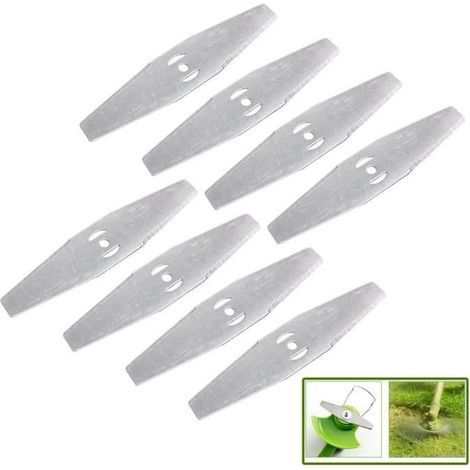 Set of 8 Metal Lawn Mower Blades - Replacement Head for Lawn Mowers (1/4)