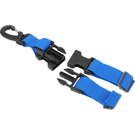 Sangle de fixation bleue pour palmes, boucle à libération rapide, accessoire de rangement pour équipement de plongée. (1/5)