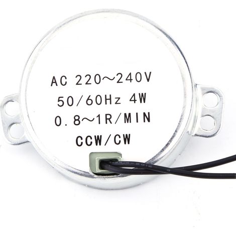 1pc 220-240V AC Synchronous Motor Geared Motor 4W CW/CCW(0.8-1RPM)