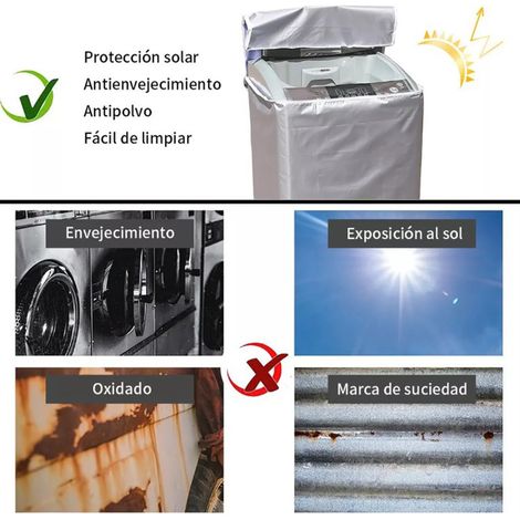Ortviai Housse de protection étanche et anti-UV pour machine à laver top-loading, 65 x 65 x 103 cm, polyester (1/4)