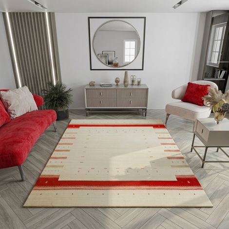 Tapis Loribaft tissé Tapis Aurora Flair - Tapis en laine  - 250x200cm, Rectangular - 100% Laine vierge - Tissé main - Beige (1/5)