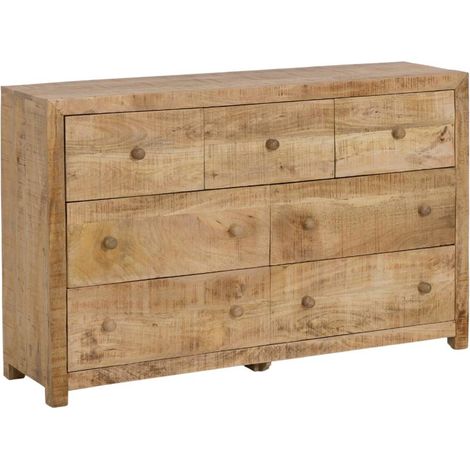 Made In Meubles – Vitrine en bois de manguier 175x50x42cm – Structure ajourée – 4 niveaux de rangement – Style atelier naturel (1/5)
