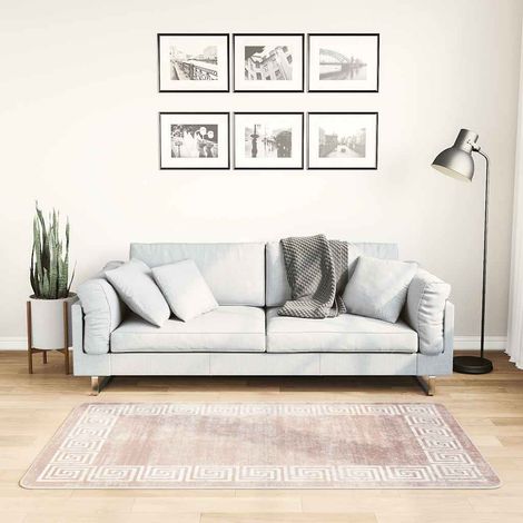 Teppich Waschbar 80x150 cm Beige