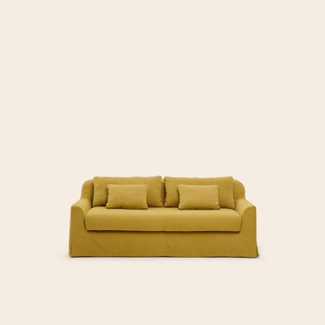 Canapé 2,5 places en Revêtement en tissu naturel CLARIBEL