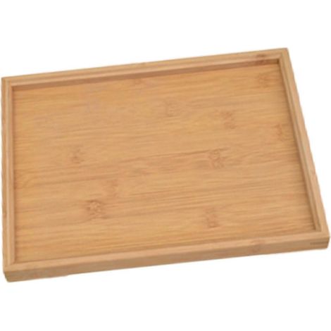 Frühstückstablett, Serviertablett für Abendessen, praktisches Teetablett, Servierplatte, Speisetablett, Holztablett für Wohnzimmer, Party, Küche, Bar-S (1/5)