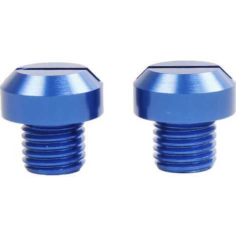 Motorcycle and electric vehicle rearview mirror cover plug decorative rearview mirror screw M10 - - positive thread - blue (1/3)