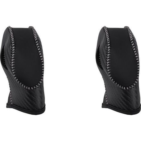 Convient pour 2 caches de rotule de pommeau de levier de vitesse en PU texturé fibre de carbone blanc, compatibles avec les modèles EcoSport, Escape, Fusion, C-Max Energi break, Fiesta et Focus. (1/5)