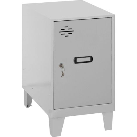 SimonRack Armadietto Spogliatoio Metallico Piccolo, 575x300x500 mm, Armadietto con Chiave, Grigio armadietto - Simonlocker