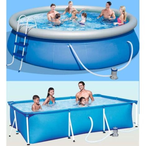 Tuyau d'aspiration de piscine 1,5 m – Lot de 2 – Plastique flexible et étanche – Compatible pompes 300/330/530/1000 gallons