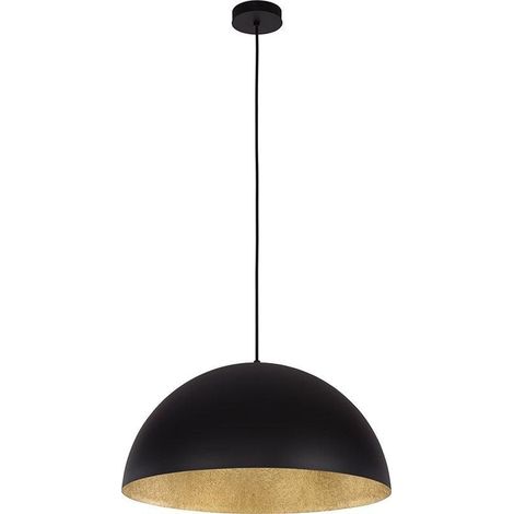 Sigma Pendelleuchte Mineral Schwarz und Gold 50 cm