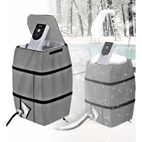 Housse pour pompe à chaleur - Housse pour pompe à chaleur de spa et jacuzzi - Housse anti-poussière - Convient à la plupart des chauffe-piscines électriques - Tissu Oxford 420D - Accessoire de rangeme (1/5)