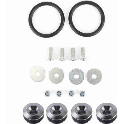 Eosnow Auto-Aluminiumlegierung, Stoßstangen-Unterlegscheibe/Bolzen, Motorraum-Verkleidungs-Set, Schnellverschluss, Grau