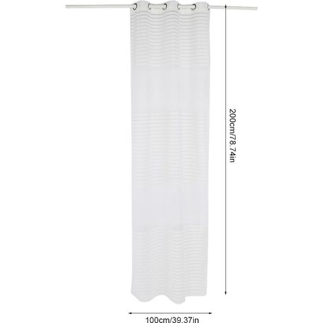 Rideau semi-transparent pour chambre ou balcon (montage sur tringle 100200CM) (1/5)