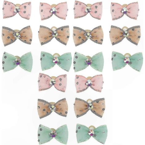 Lot de 18 jolis nœuds pour cheveux d'animaux et d'enfants, accessoires en ruban mignons pour cheveux longs, cadeau idéal (1/5)