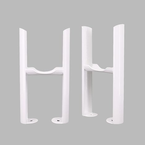 Traditional Radiator Floor Mounting Legs 2PC/Set 3 Column White
