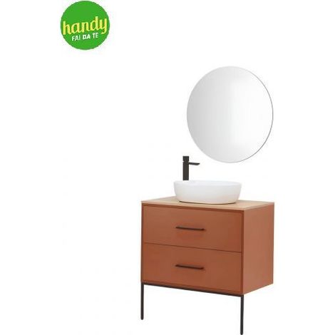Composizione bagno sospesa Venus Feridras 80 cm terracotta