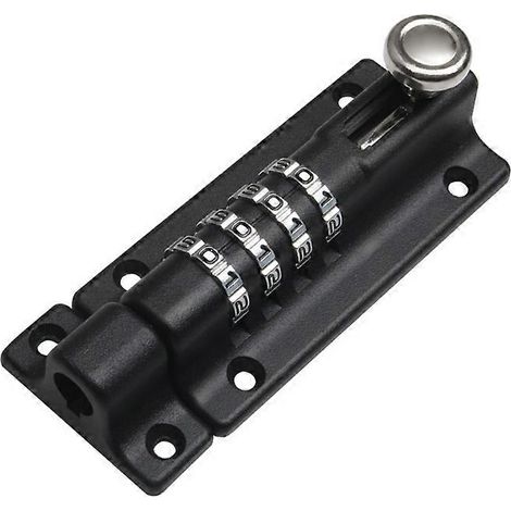 Mors de verrouillage à combinaison, serrure à code, cadenas à combinaison étanche à 4 chiffres avec vis, noir (1/4)