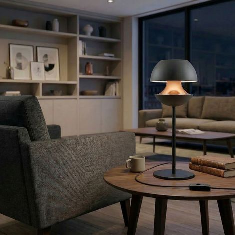 Lampada da Tavolo Moderna Grigio Scuro