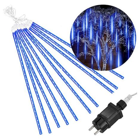 LED-Lichterkette mit Falleffekt Gesamtlänge 6 m 10 Stäbe 480 LEDs Blau