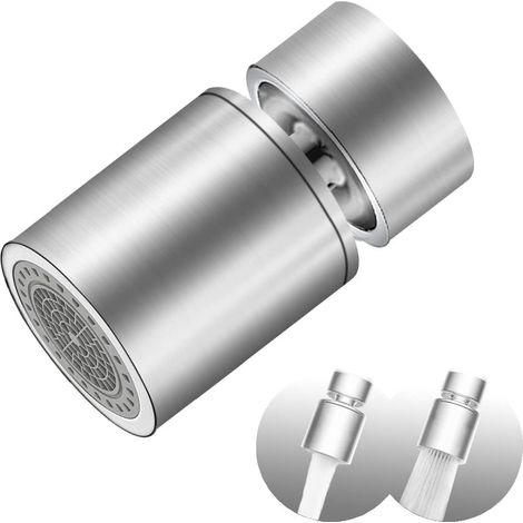 FM22 Mousseur Robinet,Economiseur D'eau Pour Robinet en Deux Modes de Débit D'eau,Brise Jet Robinet Cuisine avec Rotation à 360° (1/5)