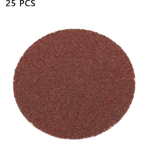 Disques abrasifs roll-lock 3 pouces (76 mm) grain 120 oxyde d'aluminium rouge lot de 25 unités pour ponçage précis (1/5)