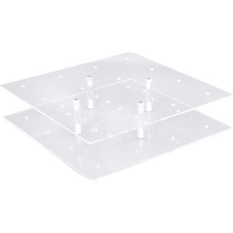 Présentoir à sucettes à 20 trous en acrylique transparent à double couche pour gâteaux et sucettes, idéal pour les mariages, les anniversaires et les fêtes. (1/5)