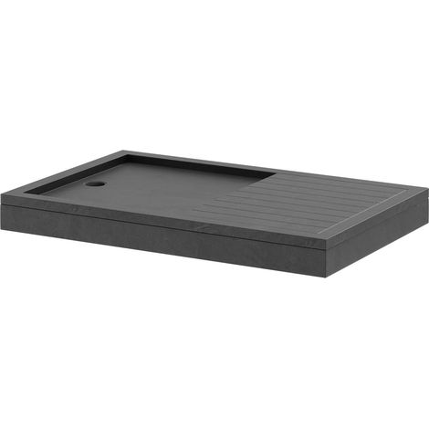 Wholesale Domestic Pearlstone Slate 1400mm x 900mm x 40mm Rectangular Walk In Shower Tray and Plinth (1/4)