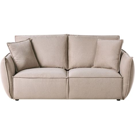Sofa 3 Seater KUNES Fabric Taupe (1/5)