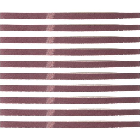 10 bandes abrasives en oxyde d'aluminium pour ponceuse, 533 x 9 mm (grain 180) (1/5)