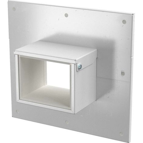 OBO Bettermann Collarín de conexión a pared de 3 y 4 lados 85x253x233 acero con recubrimiento de polvo blanco puro RAL 9010, 7218128