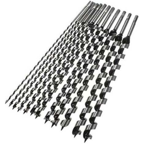 – Foret tarière à pointe brad 460mm – Pour bois dur – Acier haute teneur carbone – Perçage rapide et précis – 14mm 1PC (1/4)