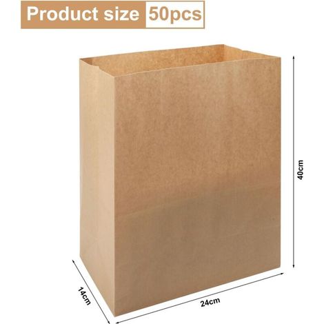 50PCS Sac Kraft,Sac Papier Kraft Sac Papier Sachet Papier Kraft Sac Kraft Avec PoignéE Sachet Kraft Sac Craft Sachet Papier Sac Kraft Grand Format Sac Carton Sac Emballage Sac Cadeau Kraft (1/4)