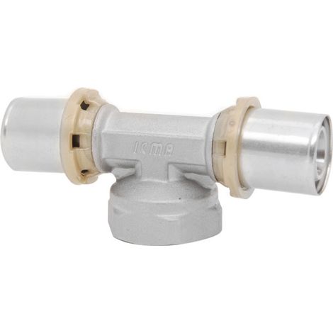 RACCORDO A T FEMMINA PER TUBO MULTISTRATO A PRESSARE MODELLO SEMPITER 3/4 Ø16X2   ICMA  S.P.A.
