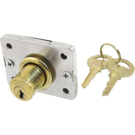 Gold Silber Tone Closet Schrank sichere Verriegelung Schublade Lock mit 2 Schlüssel (1/2)
