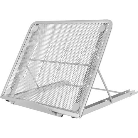 Adjustable Laptop Holder for Bed Travel Desk Laptop Stand Angles Mesh Steel Base Support Holder (1/5)