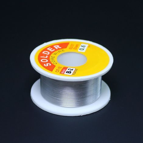 Fil à souder à âme de colophane neutre, fil d'étain sans logo B-2, approvisionnement transfrontalier 50 g, spécifications multiples avec fil (50 g sans logo 0,6 mm) (1/5)