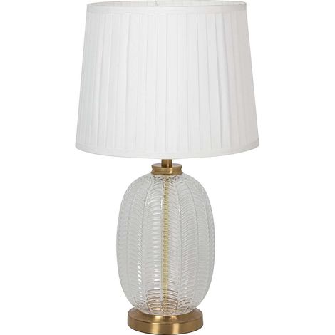 Lampara Sobremesa Metal Cristal 33X33X58 Cm (1/2)