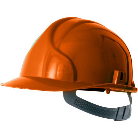 Lot 5 Casques de chantier securite casquette protection tete travaux EPI orange (1/2)