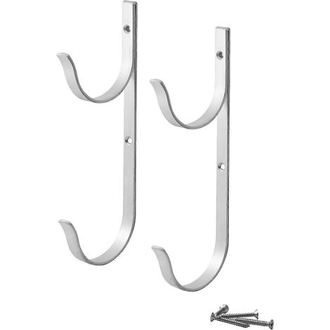 Ensemble de crochets de qualité supérieure en 2 pièces pour poteaux de piscine télescopiques, avec supports en aluminium (1/4)