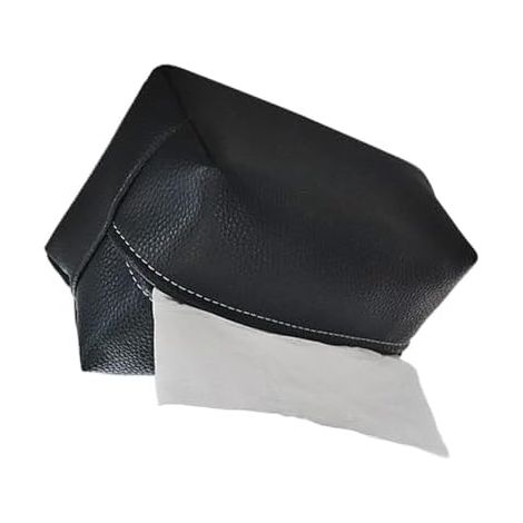Porte-serviettes magnétique carré en cuir PU pour voiture Boîte à mouchoirs pour pare-soleil de voiture, camion, camping-car, berline, tableau de bord, console, accoudoir (1/5)
