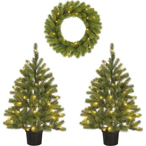 Black Box Trees Sapin de Noël artificiel Blanc H90xl45xL45cm (1/5)
