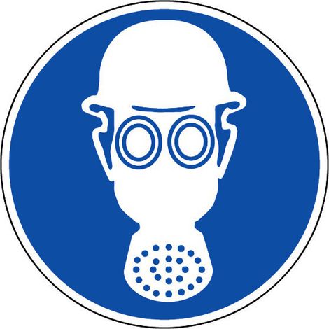 Panneau Masque de protection et casque obligatoire - Rigide Ø80mm - 4021249