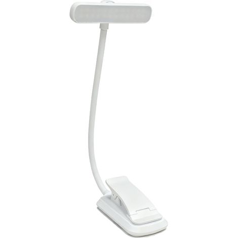19-LED-Leselampe, zum Anklemmen, wiederaufladbar, Augenschutz (1/3)