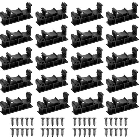 10 Ensembles Support De Montage PCB C45, Support de Carte PCB Adaptateur de Rail DIN, 35mm PCB Circuit Imprimé Support, PCB Bracket Utilisé avce Vis pour Rail De Montage DIN C45 (noir) (1/5)