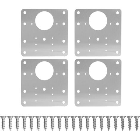 VALICLUD Lot de 4 plaques réparation en acier inoxydable avec vis (1/5)